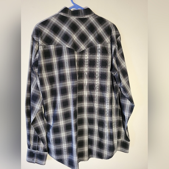 Men's Wrangler Retro long sleeve snap down shirt - Picture 5 of 5